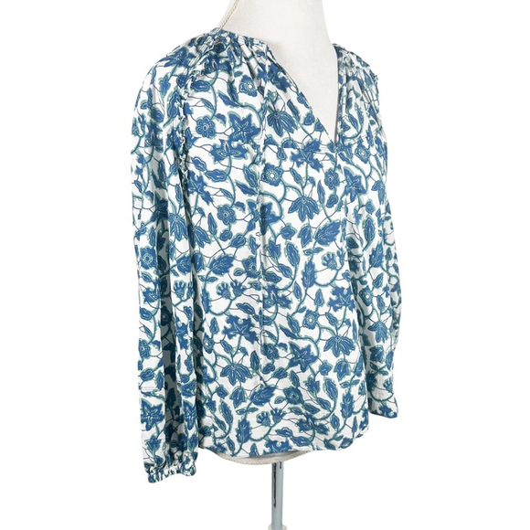 Derek lam 10 Crosby Kasha Floral Peasant Top Boho Beachy Boxy Blouse Size 2 = S - Picture 8 of 11